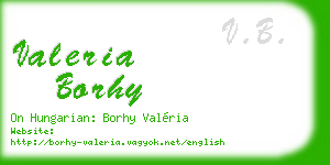 valeria borhy business card
